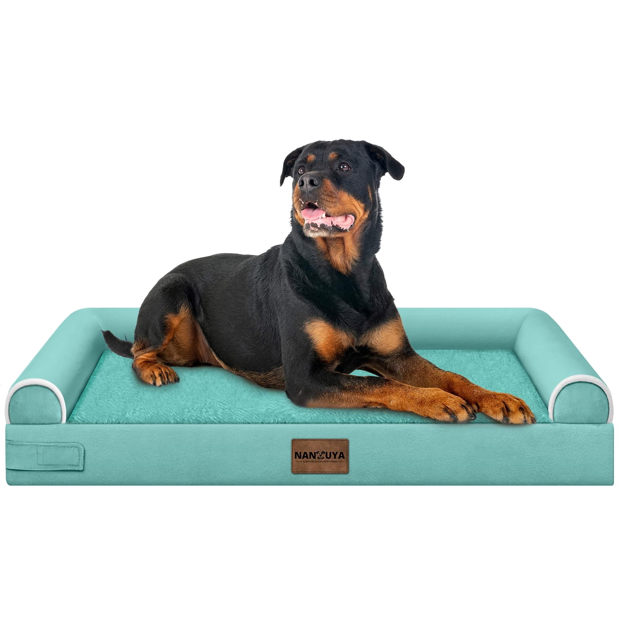 Cama Grande Para Perro Nanuya Ortopédica Impermeable 86x74 Cm Aqua