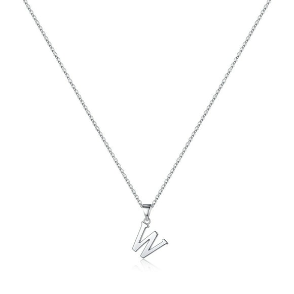 Collar HESHPAWS S925 Sterling Silver Inicial Nombre Mujer con Caja de Regalo