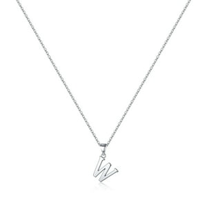 Collar Heshpaws S925 Sterling Silver Inicial Nombre Mujer Con Caja De Regalo