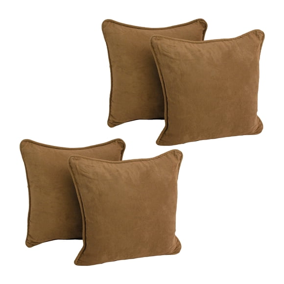 Cojín Decorativo Blazing Needles de Microsuede con Cordón 45 cm Marrón Silla