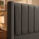 thumbnail image 3 of Respaldo de Cama 2 Plazas Lineal con Alas Tapizado en Lino Gris Oscuro 160 x 130 cm, 3 of 6