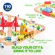 thumbnail image 2 of Set de trenes de madera SYNCFUN Urban Journey con 110 piezas para niños de 3 a 8 años, 2 of 7