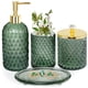 thumbnail image 1 of Juego De Accesorios De Baño De Vidrio Verde Salvia 4 Piezas, 1 of 6
