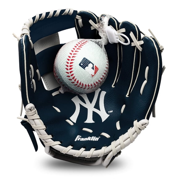 Set de guantes y pelota de teeball Franklin Sports MLB Kids 9.5