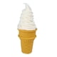 thumbnail image 3 of Modelo De Comida De Cono De Helado Falso Para Exhibir Postres, Accesorios Para Fotos, Decoración De Escritorio, Blanco, 3 of 5