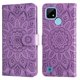 thumbnail image 1 of Funda tipo cartera FOXDOCK para Realme C25Y , diseño girasol en relieve, cuero PU, cierre magnético, soporte y tarjetero, 1 of 5