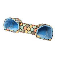Magideal - Juguete Túnel Para Hámster, Hábitat Transpirable, Juguete Portátil Y Cálido, Cueva Suave, Túnel Para Conejillos De Indias Para Animales Pequeños, Jerb Hoja Azul
