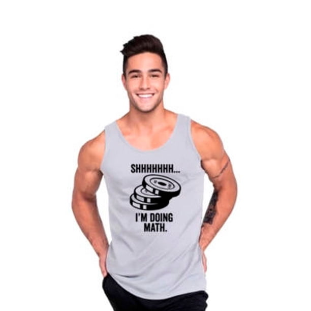 Polera I Am Doing Math Crossfit Musculosa Tank Gym Life