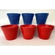 thumbnail image 1 of Set de 6 Maceteros Biodegradables Redondo / 3 Azules y 3 Rojos, 1 of 3