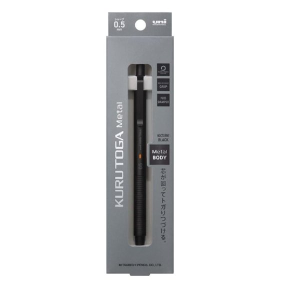 Portaminas mecánico KURUTOGA 0,5 mm metal Nocturne Black