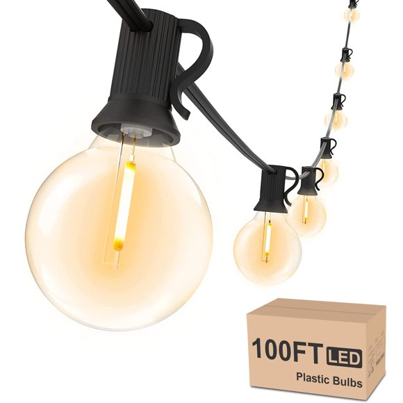 Luces De Cadena Para Exterior De 30 M Impermeables G40 Regulables