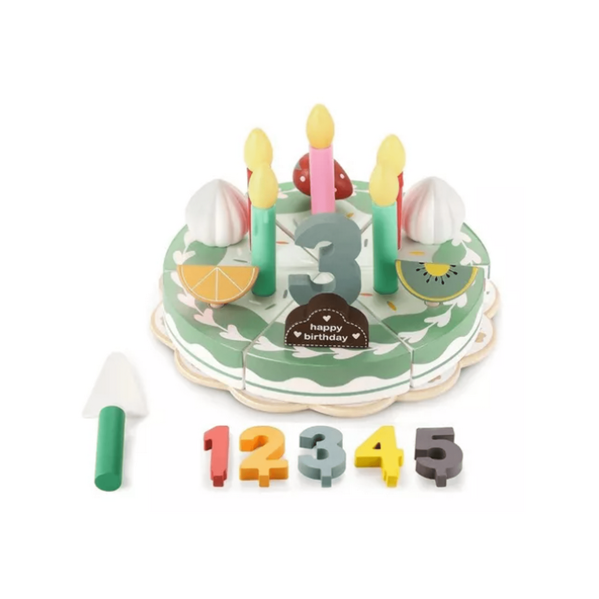 Kavi - Juguete Torta De Cumpleaños En Madera Para Niños 24pzas