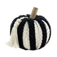 thumbnail image 4 of Cosecha De Otoño Calabaza Tejida A Mano Hogar Pantalla Cena Mesa Calabazas Artificiales Negro Blanco, 4 of 5