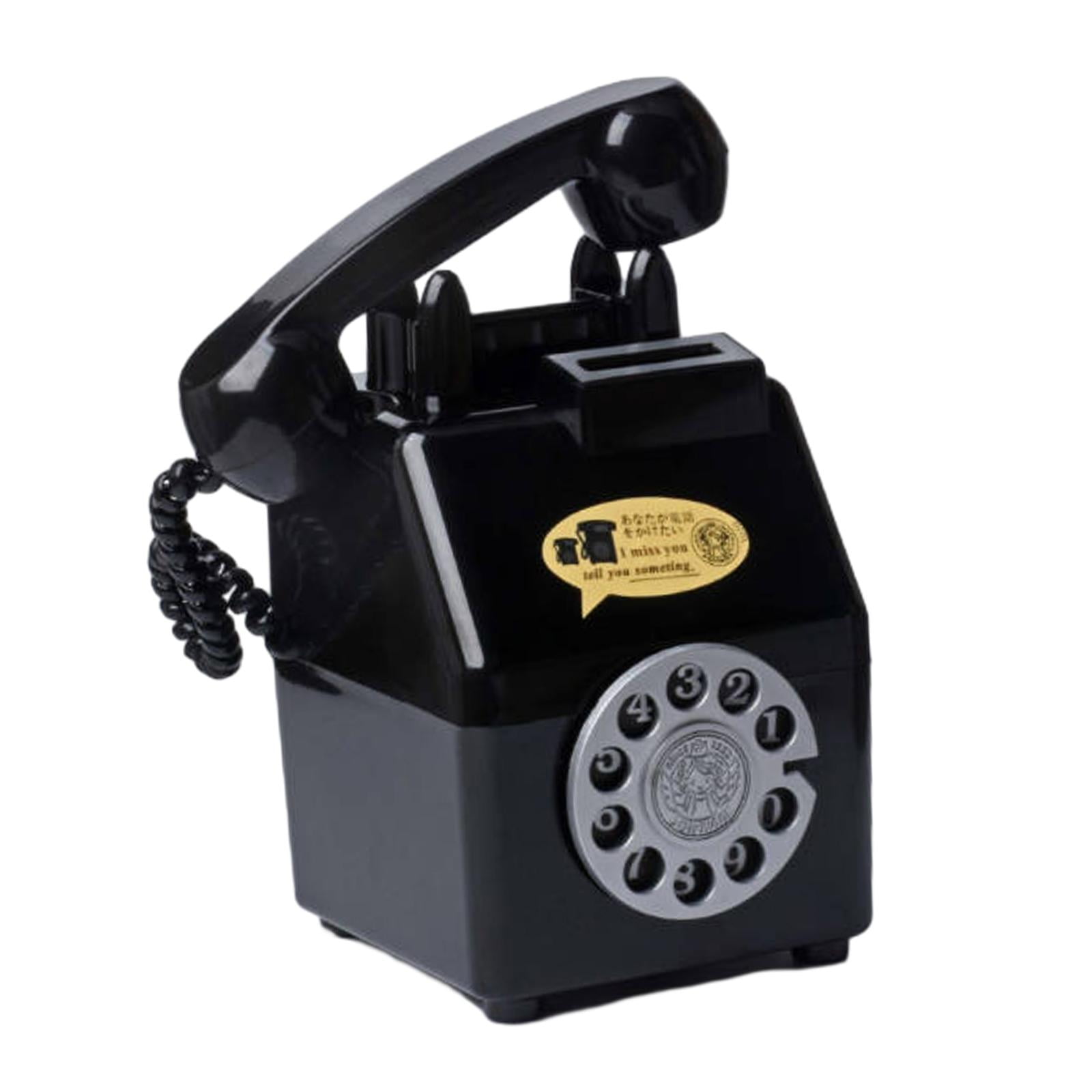Bothyi - Retro Teléfono Alcancía Dial Teléfono Dinero Ahorro Tarro Para Estante Escritorio