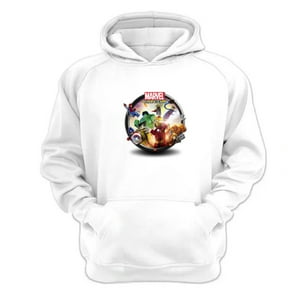 Genérico - Polerón Canguro Logo Comic Vs Capcom Blanco Talla Xs Unisex
