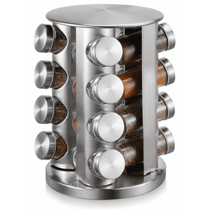 Genérico - Set Especiero Giratorio Acero Inoxidable 16 Frascos