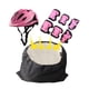 thumbnail image 2 of Set de casco y rodilleras para niños, ajustable, rosa, 2 of 6
