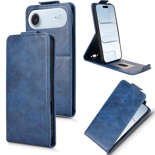 Funda tipo folio para iPhone Air con soporte magnético y protección para la cámara Azul