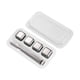 thumbnail image 5 of Cubitos de hielo de acero inoxidable de enfriamiento rápido, aptos para uso alimentario, fáciles de limpiar, cubitos de whisky, rocas de whisky para j 4 Plata con Clip, 5 of 5