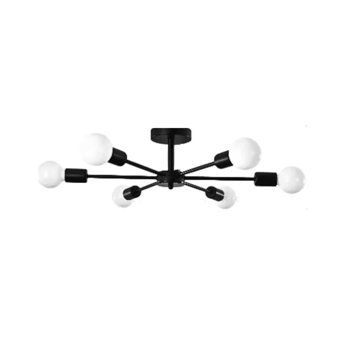 Genérico - Lampara De Techo Colgante Moderna+ 6 Ampolletas E27 Cálida