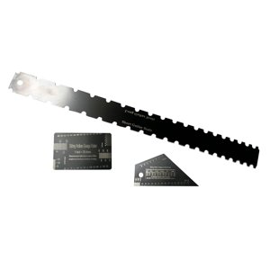 Magideal - Regla Para Cuello De Guitarra, Herramienta Luthier Recta Con Muescas En El Cuello De Guitarra De Acero Inoxidable Para La Mayoría De Los Diapasones De