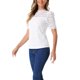 thumbnail image 4 of INSPIRE CHIC Top de Encaje Floral para Mujer Cuello Simulado Manga Corta Abullonada Blusa Elegante de Encaje M Blanco, 4 of 6