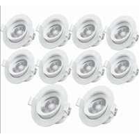 Want - Pack 10 Spot Basculante Led Embutido Redondo 6.5W 5000K