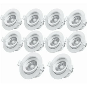 Want - Pack 10 Spot Basculante Led Embutido Redondo 6.5W 5000K