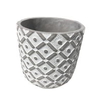 Decogreen - Macetero Cemento Rombo Texturado