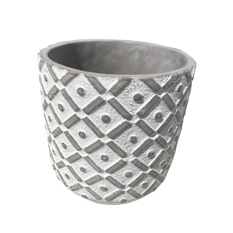Decogreen - Macetero Cemento Rombo Texturado