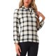 thumbnail image 1 of INSPIRE CHIC Blusas de Mujer para el Trabajo con Cuello de Lazo y Mangas Largas a Cuadros XS Beige Negro, 1 of 6
