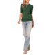 thumbnail image 2 of INSPIRE CHIC Suéter de Manga Corta para Mujer Cuello Redondo Otoño Invierno Tejido Casual Tops XS Verde Militar, 2 of 6