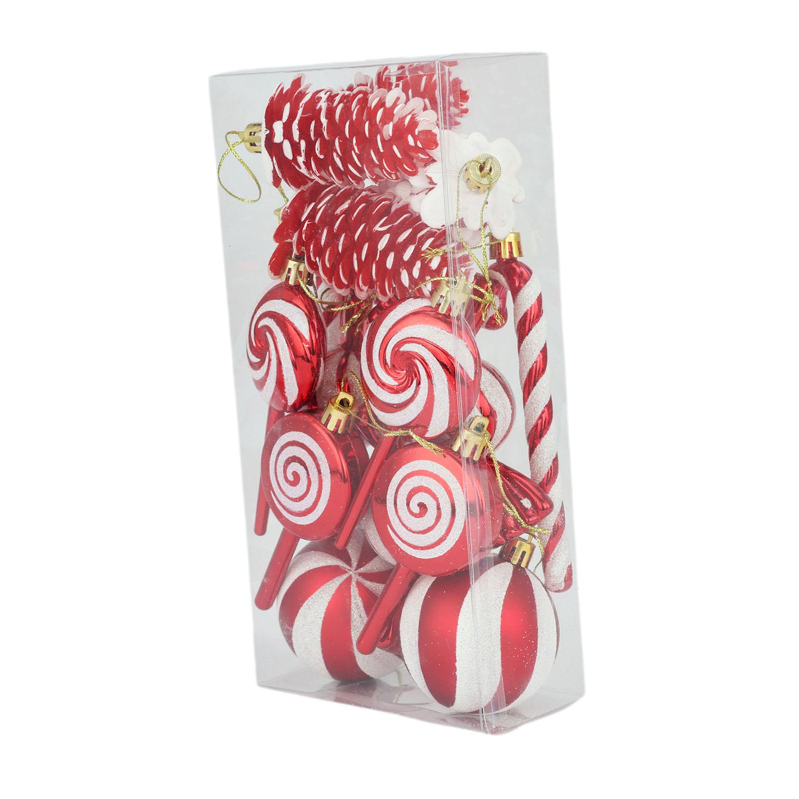 Magideal - 15 Piezas De Adornos Colgantes De Navidad, De Navidad, Bolas De Navidad Para El Día De San Valentín, Vacaciones, Graduación, Hogar, Patio Rojo