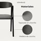 thumbnail image 2 of Pack 2 Sillas Comedor Madera Tapiz Chenilla Margot Venhoouse Negra, 2 of 10