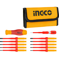 Genérico - Set Aislado 12 Destornilladores Ingco Hkisd1201 - Smf