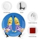 thumbnail image 3 of Plátanos en pijama Plato decorativo de porcelana fina (bone china), plato decorativo de cerámica para hogar, oficina, soporte de pared, platos decorativos para dormitorio - 6 pulgadas (15 cm), 3 of 6