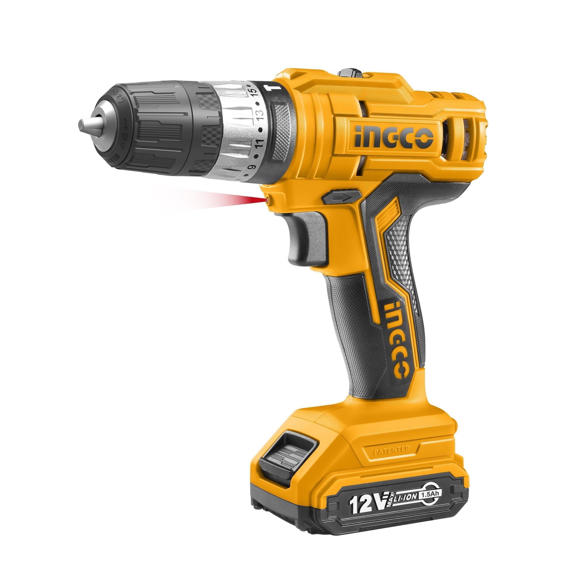 Taladro Percutor Ingco + 2 Baterias 1,5ah Y 1 Cargador Normal 12v/10mm