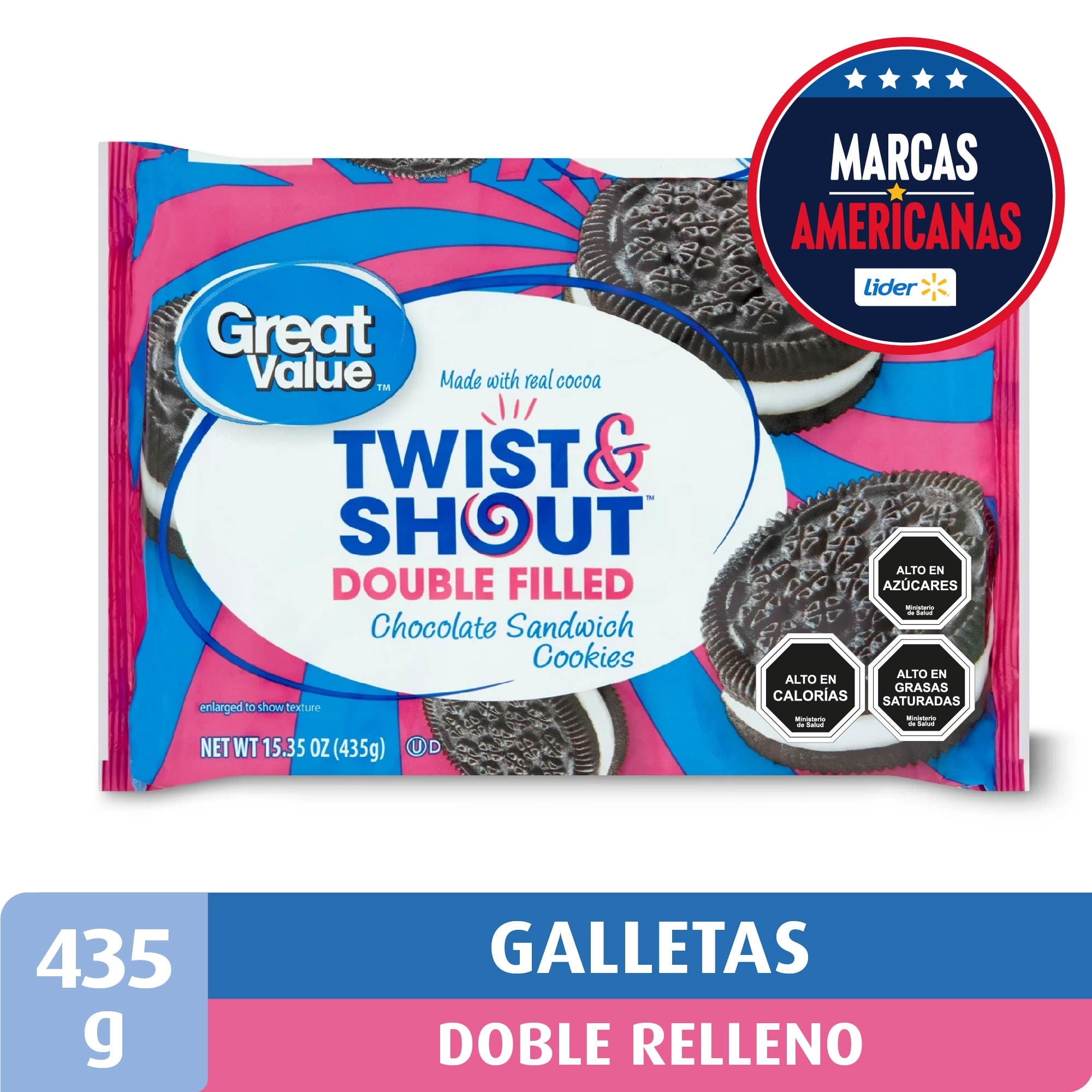 Galleta Chocolate Rellena 435 g Great Value