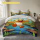thumbnail image 1 of Set Forest Stream Duck Printed Duvet Cover Set 100% Polyester Duvet Cover Soft Comfortable Fluffy Breathable Machine Washable All-Season Use Super Beautiful for, 1 of 1