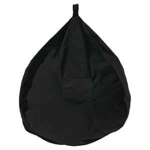 Máxima Design - Pouf Pera Infantil Negro Felpa 60X50X50 Cm