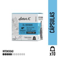 Café Señor K - Cápsulas Espresso Tueste Suave El Bosque Señor K 10 Unidades