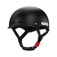 Ioensy - Casco De Bicicleta Half Casco Ajustable Para Skateboarding Montaña Bicicleta Desplazando Negro