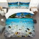 thumbnail image 3 of 2/3pcs Duvet Cover Set, Fish Beach Print Bedding Set, Soft Comfortable Breathable Duvet Cover, For Bedroom Guest Room Dorm (1*Duvet Cover + 1/2*Pillowcase, Without Core), 3 of 3