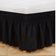 thumbnail image 2 of suxuMhao Falda de Cama Elástica Envolvente con Volantes Tamaño Twin, Negro - Colchón de 39x75 Pulgadas Compatible con Caída de 15 Pulgadas, Falda de Ropa de Cama de 1 Pieza para Decoración de, 2 of 3