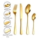 thumbnail image 5 of Cubiertos Servicios Set De 24 Pcs Acero Inoxidable Oro Juego De Cubiertos Premium Cuchillo Tenedor Cuchara Maletin FIGOIMPORT, 5 of 12