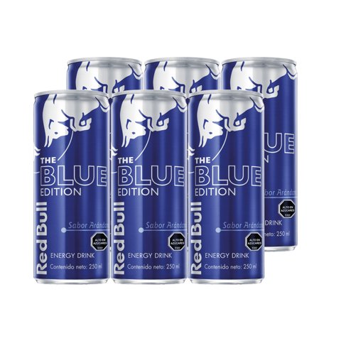6X Bebida Energética Red Bull Blue Edition 250Cc