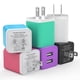 thumbnail image 1 of Cargador de pared USB iGenJun de 2.4 A con doble puerto USB Cube Power, paquete de 6, 1 of 7