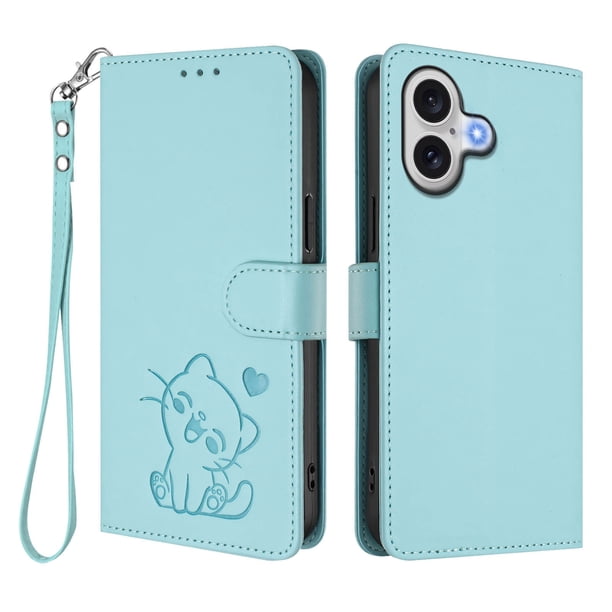 Funda Billetera con Espacio para Fotos para iPhone 17, Verde Claro