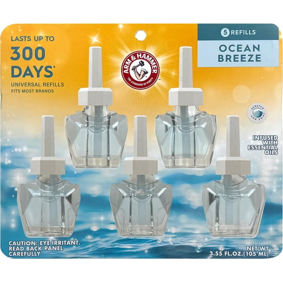Recargas de aceite perfumado Arm & Hammer Ocean Breeze, 95 ml, paquete de 5