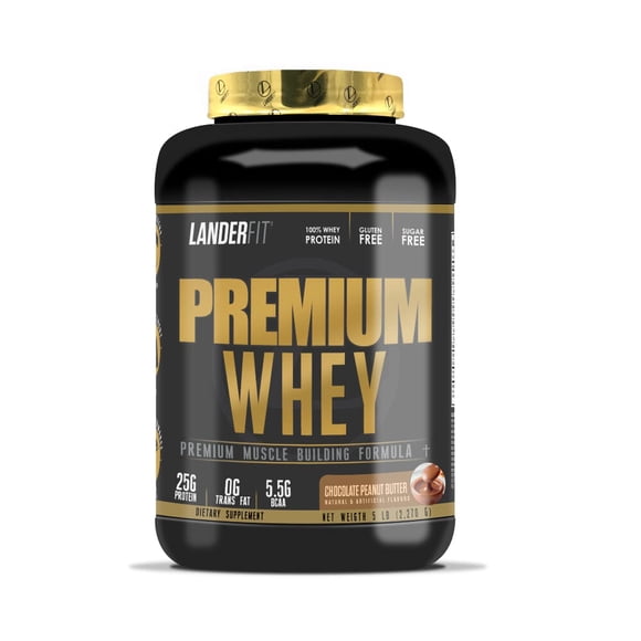 Premium Whey Protein 5lbs - Chocolate Peanut Butter - Landerfit